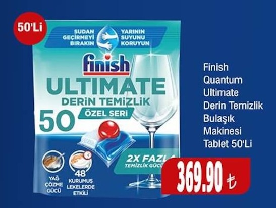 Finish Quantum Ultimate Derin Temizlik Bulaşık Makinesi Tablet 50'Li