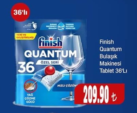 Finish Quantum Bulaşık Makinesi Tablet 36'Li