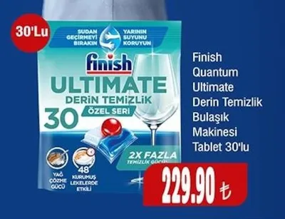 Finish Quantum Ultimate Derin Temizlik Bulaşık Makinesi Tablet 30'Lu