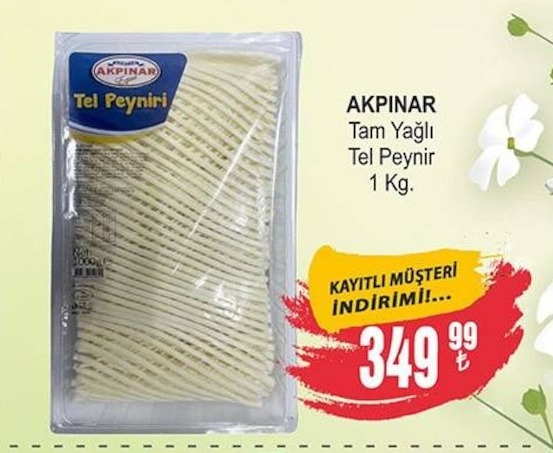 Akpinar Tam Yağlı Tel Peynir 1 Kg