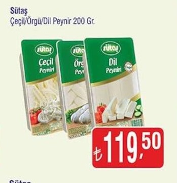 Sütaş Çeçil/Örgü/Dil Peynir 200 Gr.