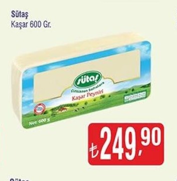 Sütaş Kaşar 600 Gr.