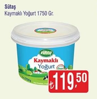 Sütaş Kaymaklı Yoğurt 1750 Gr.