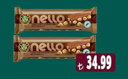 Nello Fındık Ezmesi Ve Bütün Fındıklı Sütlü Çikolata