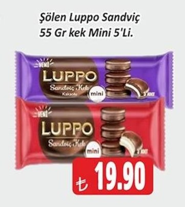 Şölen Luppo Sandviç 55 Gr Kek Mini 5'Li