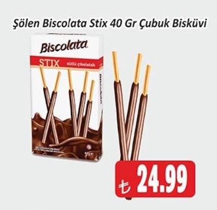Şölen Biscolata Stix 40 Gr Çubuk Bisküvi