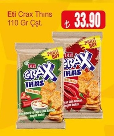 Eti Crax Thins 110 Gr Çşt.