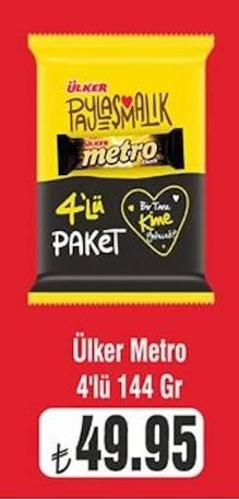 Ülker Metro 4'Lü 144 Gr