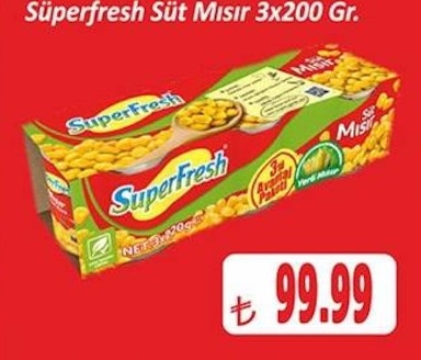 Superfresh Süt Mısır 3X200 Gr