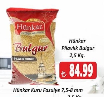 Hünkar Pilavlık Bulgur 2,5 Kg