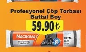 Macromax Profesyonel Çöp Torbasi Battal Boy 15'Li Set