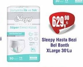 Sleepy Hasta Bezi Bel Bantlı Xlarge 30'Lu