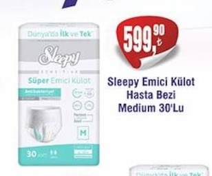 Sleepy Emici Külot Hasta Bezi Medium 30'Lu