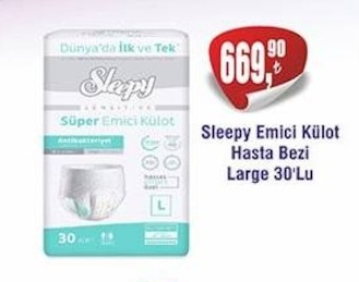 Sleepy Emici Külot Hasta Bezi Large 30'Lu