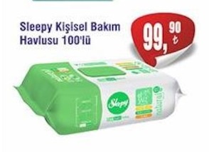 Sleepy Kişisel Bakım Havlusu 100'Lü