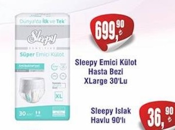 Sleepy Emici Külot Hasta Bezi Xlarge 30'Lu