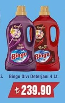 Bingo Sıvı Deterjanı 4 Lt