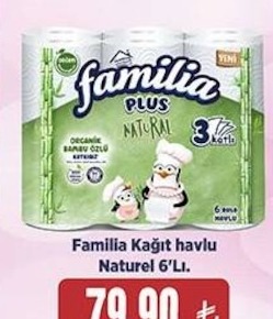 Familia Kağıt Havlu Naturel 6'Li