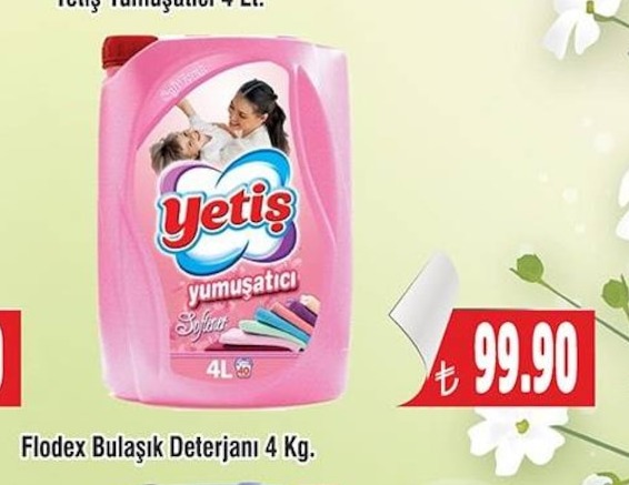 Yetiş Yumuşatıcı 4 Lt