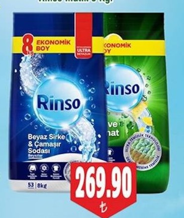 Rinso Beyaz Sirke & Çamaşır Sodası 8 Kg