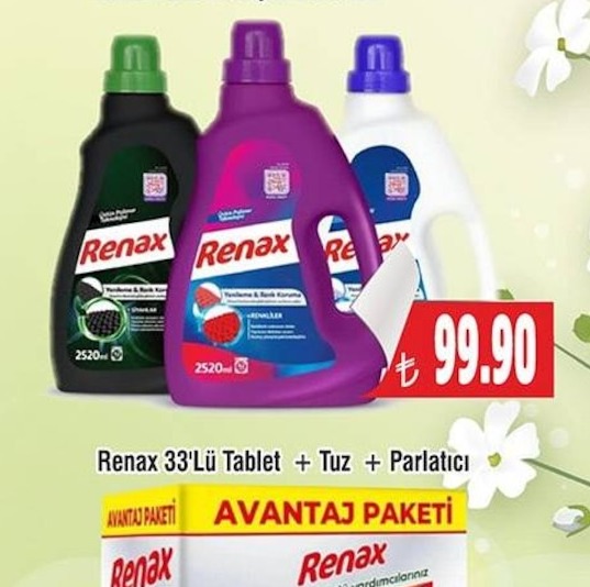 Renax 33'Lü Tablet + Tuz + Parlatıcı