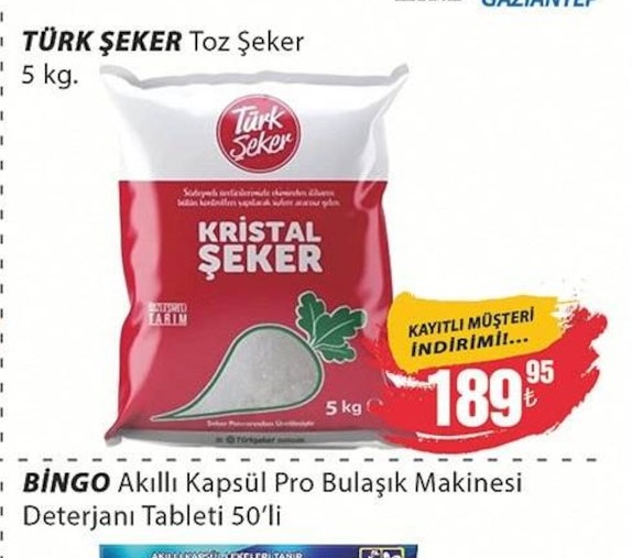 Türk Şeker Toz Şeker 5 Kg