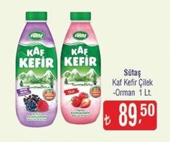 Sütaş Kaf Kefir Çilek -Orman 1 Lt