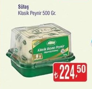 Sütaş Klasik Peynir 500 Gr