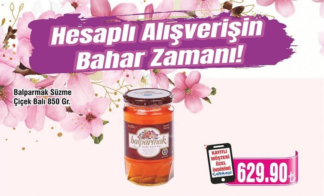 Balparmak Süzme Çiçek Balı 850 Gr.