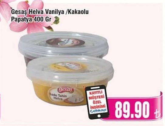 Gesaş Helva Vanilya / Kakaolu Papatya 400 Gr
