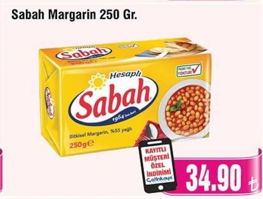 Sabah Margarin 250 Gr