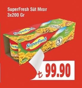 Superfresh Süt Mısır 3X200 Gr