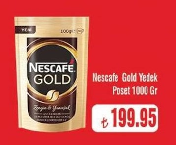 Nescafe Gold Yedek Poset 1000 Gr
