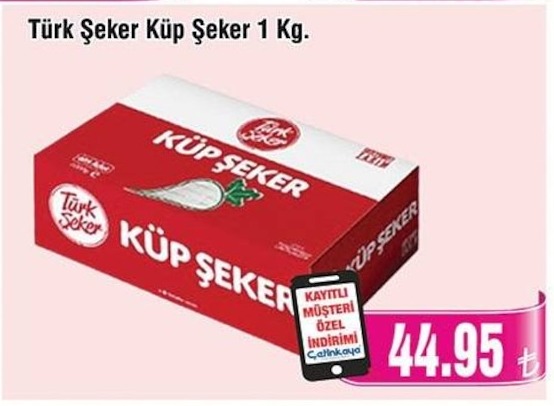 Türk Şeker Küp Şeker 1 Kg.