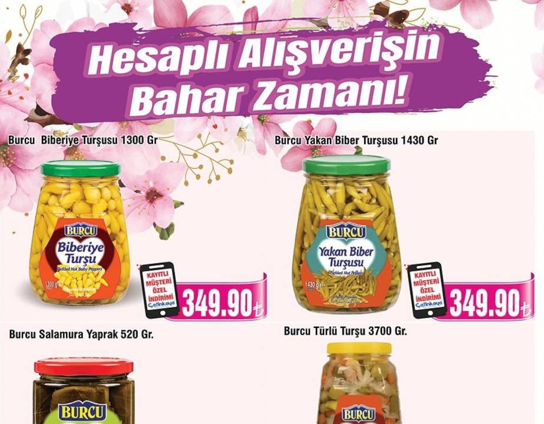 Burcu Biberiye Turşusu 1300 Gr