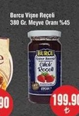 Burcu Vişne Reçeli 380 Gr. Meyve Oranı %45