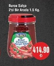 Burcu Salça 2'Si Bir Arada 1.5 Kg.
