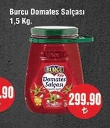 Burcu Domates Salçasi 1,5 Kg