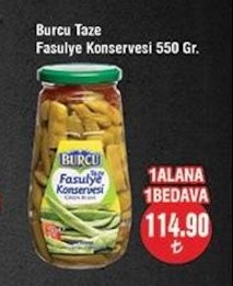 Burcu Taze Fasulye Konservesi 550 Gr.