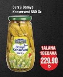 Burcu Bamya Konservesi 550 Gr.