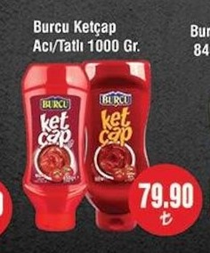 Burcu Ketçap Acı/Tatlı 1000 Gr.