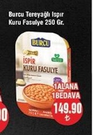Burcu Tereyağlı İspir Kuru Fasulye 250 Gr.