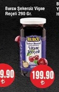 Burcu Şekersiz Vişne Reçeli 290 Gr.