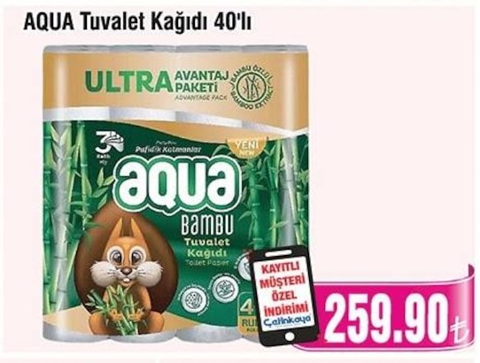 Aqua Tuvalet Kağıdı 40'Lı