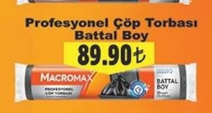 Profesyonel Çöp Torbası Battal Boy