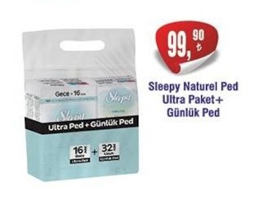 Sleepy Naturel Ped Ultra Paket + Günlük Ped 16Lı + 32Lı