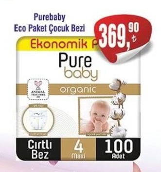 Pure Baby Eco Paket Çocuk Bezi 100 Adet