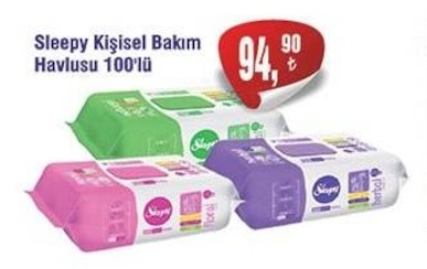 Sleepy Kişisel Bakım Havlusu 100'Lü