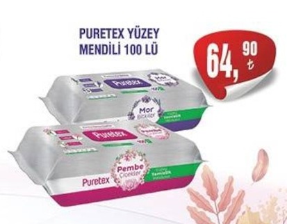 Puretex Yüzey Mendili 100 Lü