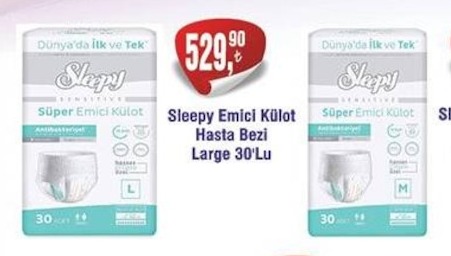 Sleepy Süper Emici Külot Hasta Bezi Large 30'Lu